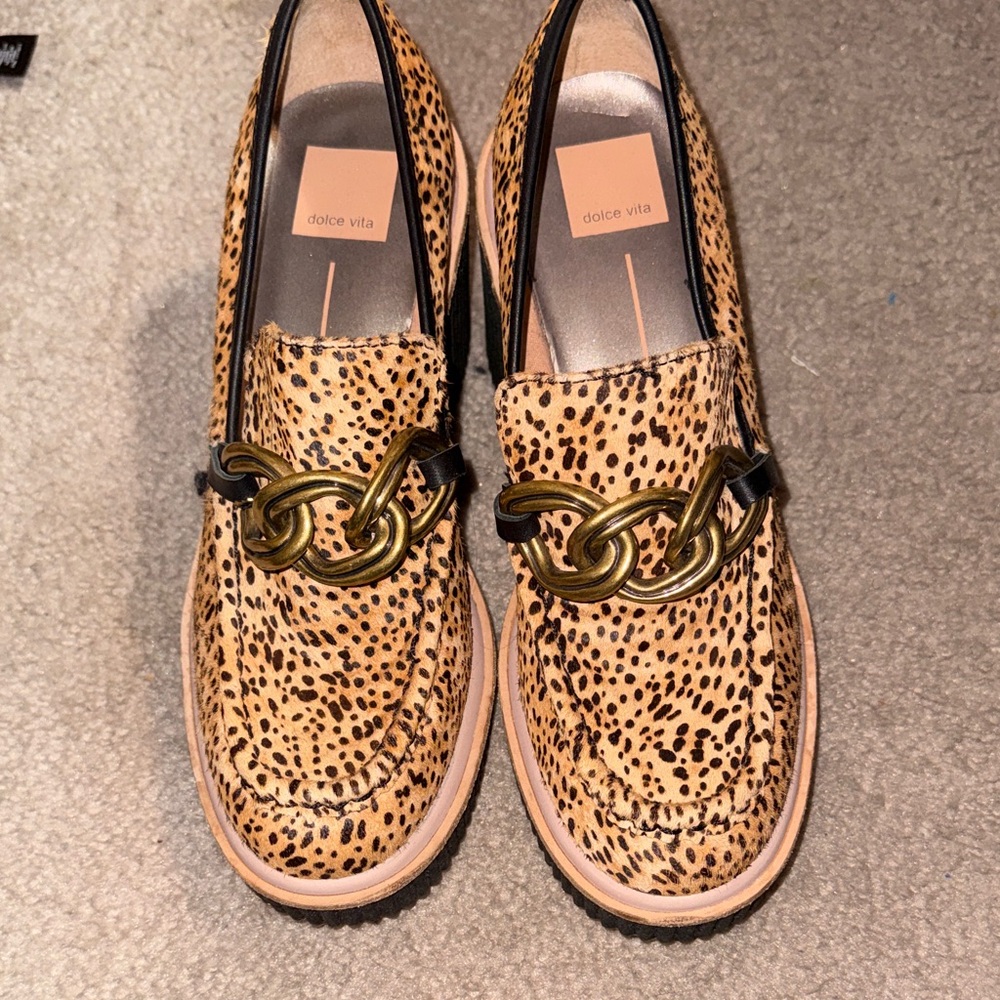 Dolce Vita Animal Print Platform Shoes